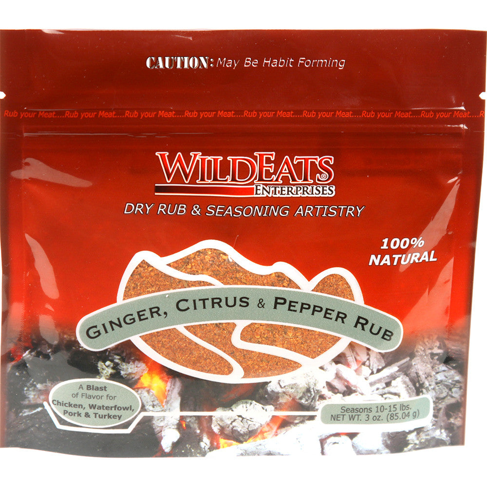 WildEasts Ginger Citrus Peppercorn Rub