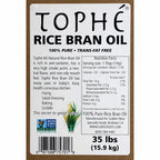 Toph√© Rice Bran Oil 35 lb. Restaurant Jib Label Detail