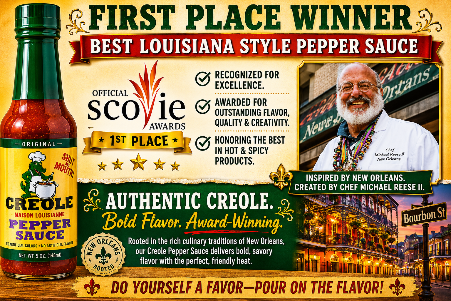Maison Louisianne Shut My Mouth Creole Pepper Sauce, 5oz.