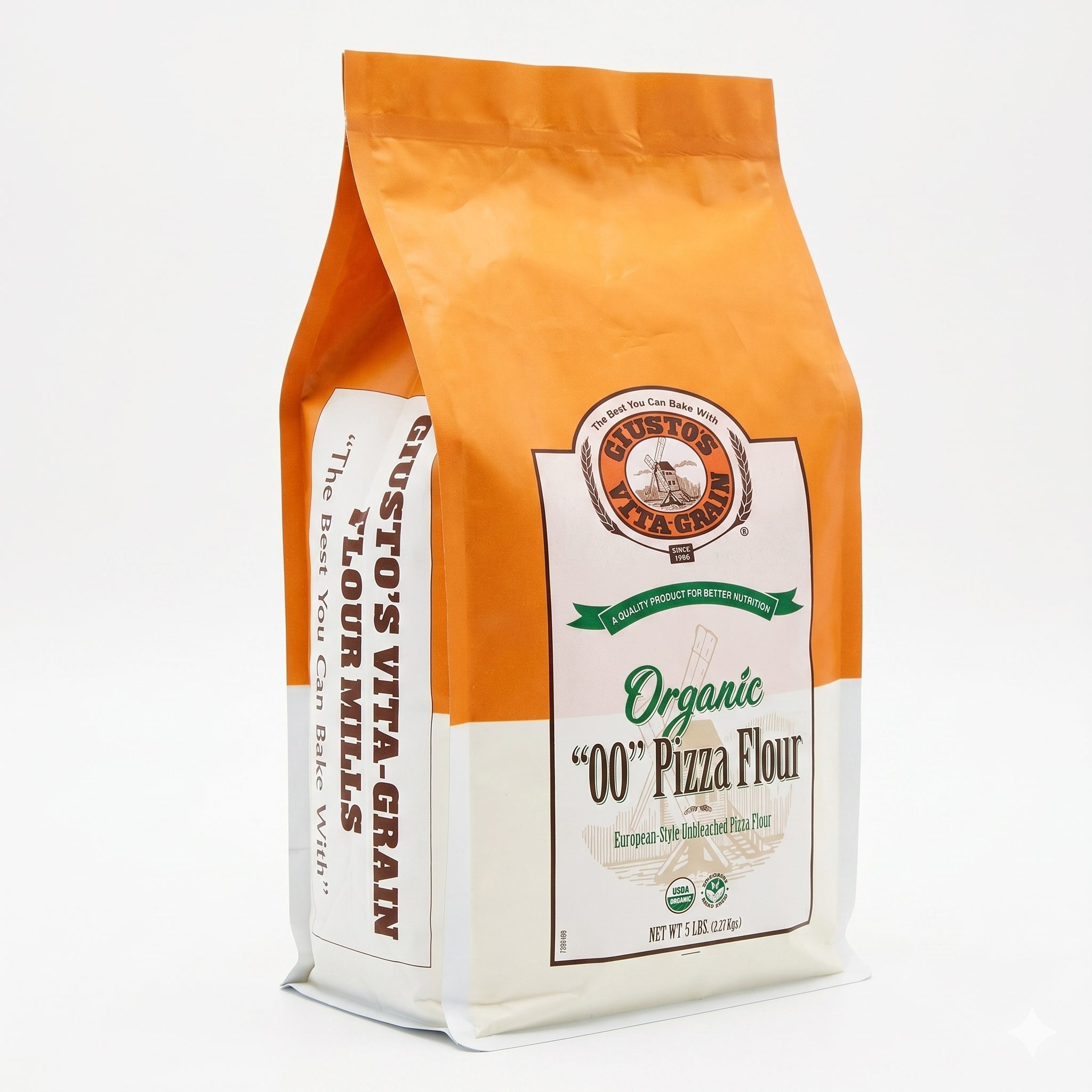 Giustos "00" Organic Pizza Flour, 5 lbs