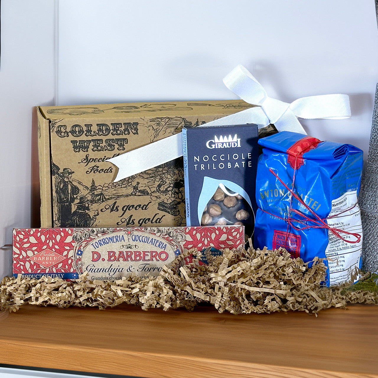 Our chocolate gift box which we call Tiny Box, Big Delights Gourmet Gift Box.