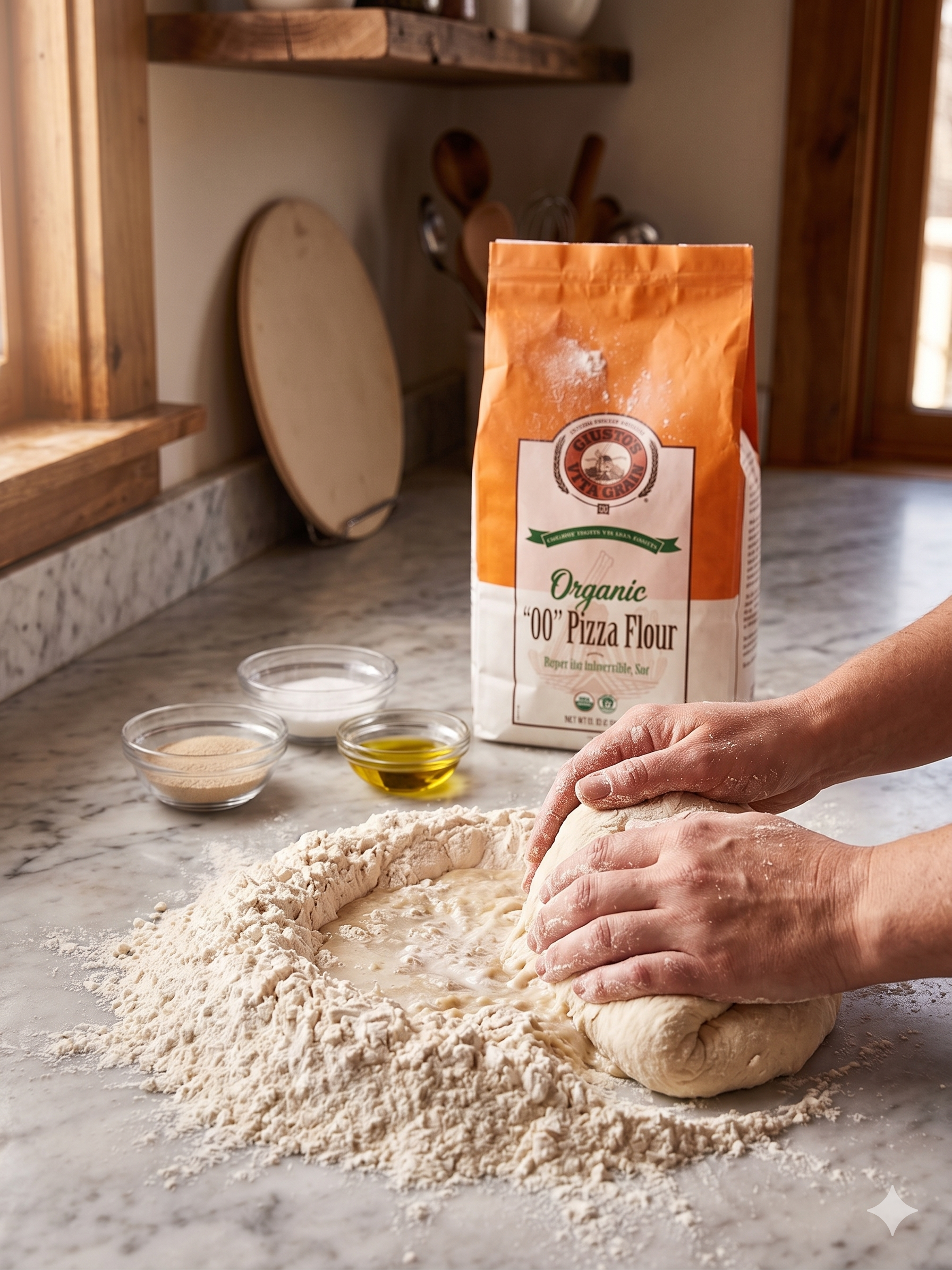 Giustos "00" Organic Pizza Flour, 5 lbs