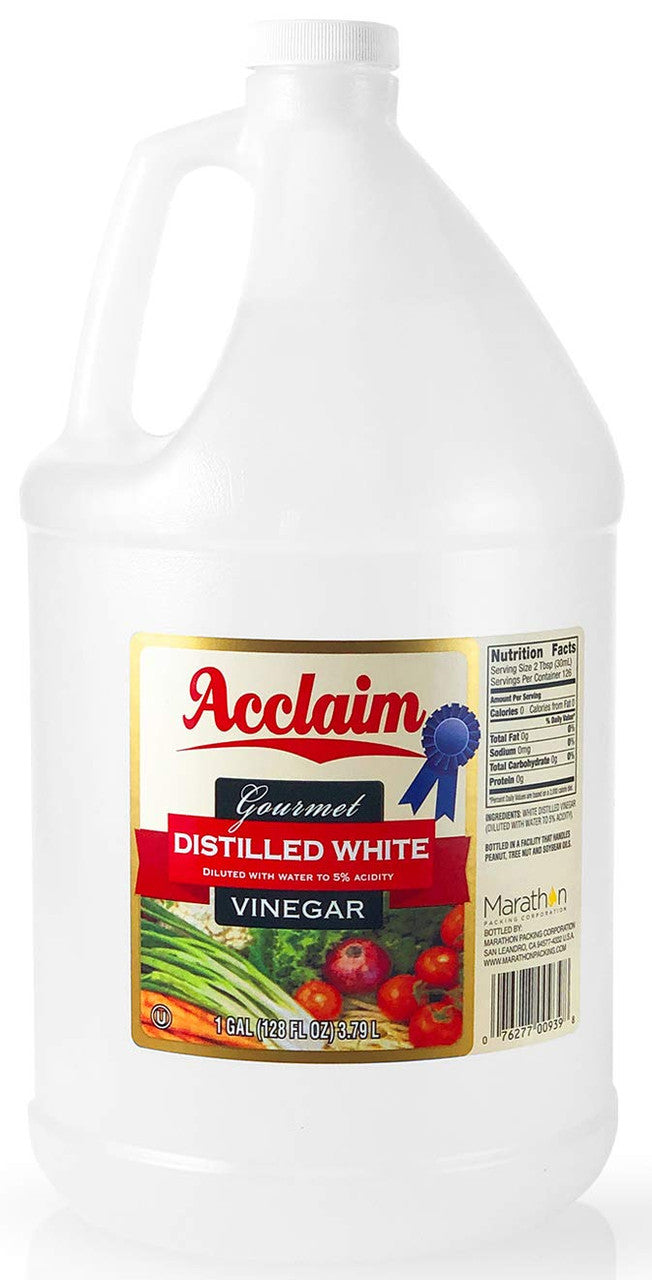 Acclaim All Natural Distilled White Vinegar, 128 Ounces (1 Gallon) - 5% Acidity