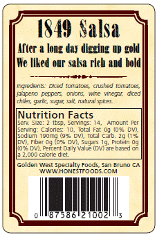 1849 Brand Natural Southern Style Salsa, 12 oz.